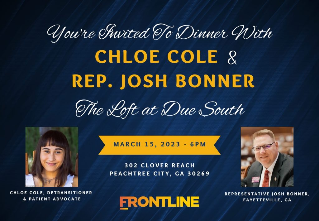 Frontline Dinner with Chloe Cole and Rep. Josh Bonner