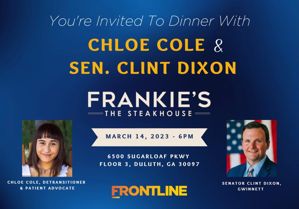 Frontline Dinner with Chloe Cole and Sen. Clint Dixon